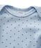 Body de manga larga de lana y algodón para bebé niño azul FRAICHEUR/gris TEMPETE