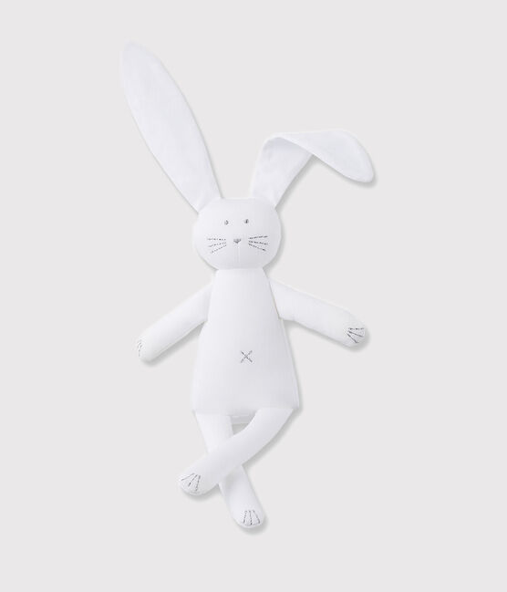 Peluche de conejo blanco de bebé de jersey blanco ECUME