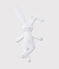 Peluche de conejo blanco de bebé de jersey blanco ECUME