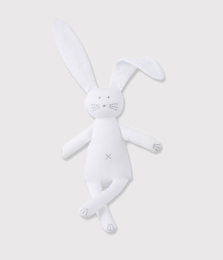Peluche de conejo blanco de beb&eacute; de jersey blanco ECUME