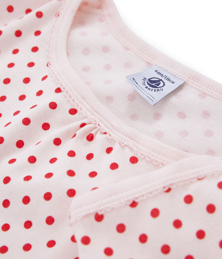 Camis&oacute;n para ni&ntilde;a de punto rosa/rosa