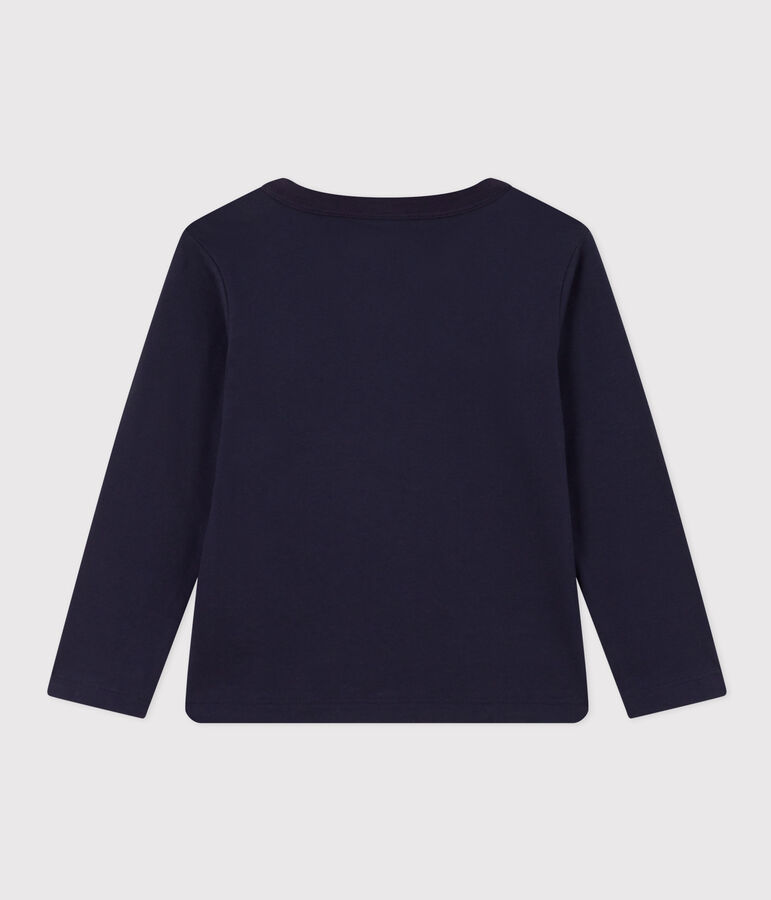 Camiseta de algod&oacute;n de manga larga de ni&ntilde;a/ni&ntilde;o azul