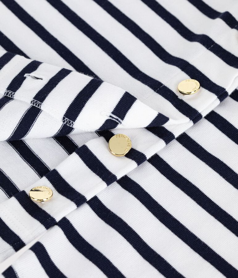 Marinera de algod&oacute;n para mujer blanco/azul