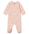 Pijama de muletón para bebé niña rosa MINOIS/blanco MULTICO