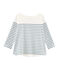 Jersey marinero con vuelo para mujer blanco MARSHMALLOW/azul FONTAINE