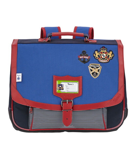 Mochila Petit Bateau x Tann's azul SMOKING/rojo TERKUIT/ MARSHMALLOW
