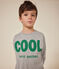 Camiseta de punto fino de manga larga para niño gris CHATON CHINE