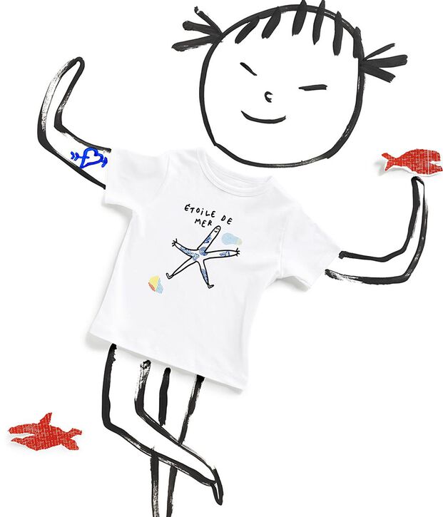Camiseta Serge Bloch para ni&ntilde;o blanco