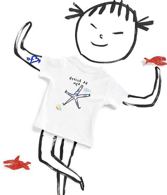 Camiseta Serge Bloch para niño blanco ECUME