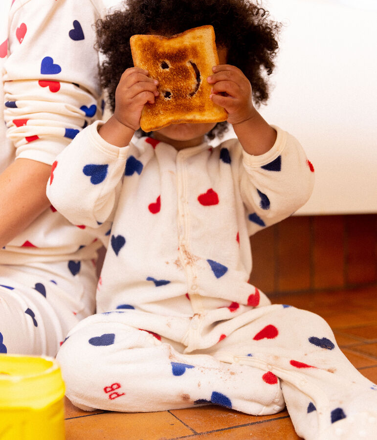 Sobrepijama de tejido polar para beb&eacute; blanco AVALANCHE/ MULTICO