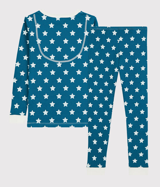 Pijama snugfit con estampado gráfico de niño/niña de algodón orgánico MALLARD/ ECUME