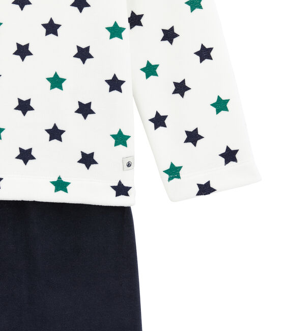 Pijama para niño azul SMOKING/blanco MULTICO
