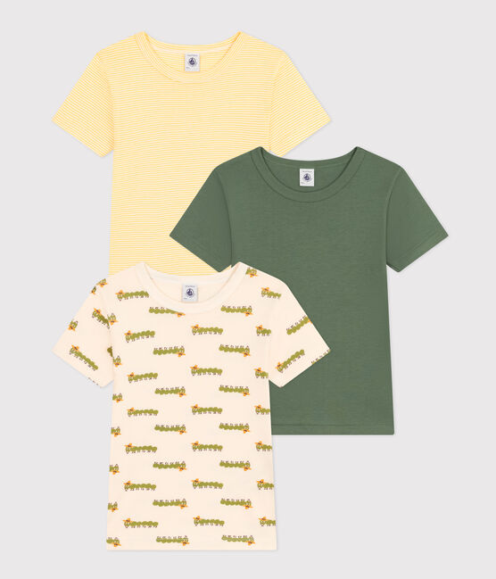Juego de 3 camisetas infantiles de algodón de manga corta variante 1