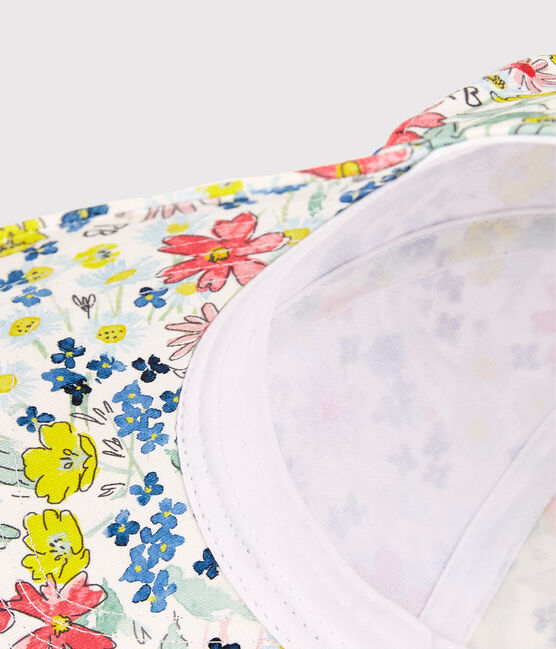 Gorra estampada de flores de niña blanco MARSHMALLOW/blanco MULTICO