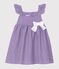 Vestido milrayas para bebé niña violeta REAL/blanco MARSHMALLOW