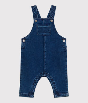 Peto largo de tejido denim con elastano para beb&eacute;