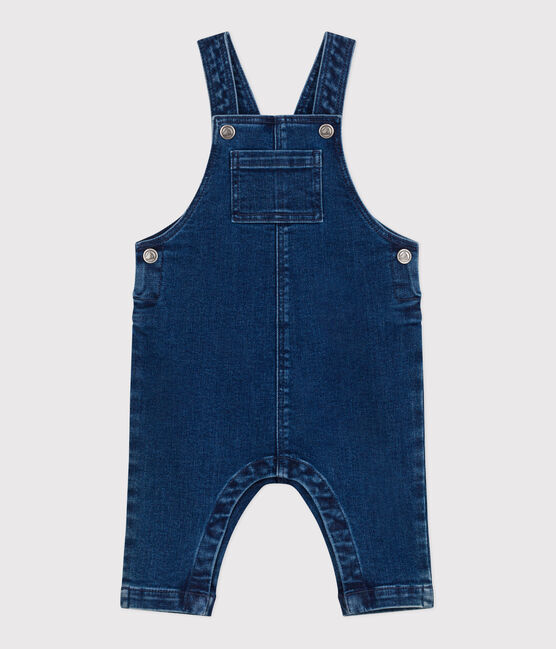 Peto largo de tejido denim con elastano para bebé azul DENIM MOYEN