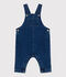 Peto largo de tejido denim con elastano para beb&eacute; azul