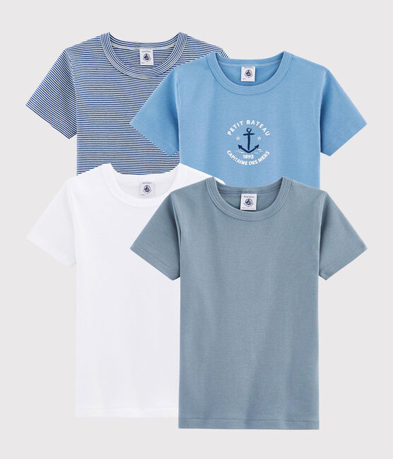 Juego sorpresa de 4 camisetas de manga corta para niño variante 1