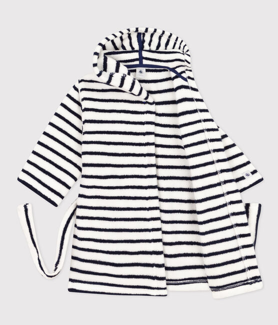 Albornoz milrayas de niña/niño de rizo blanco LAIT/azul MEDIEVAL