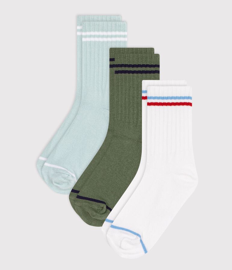 3 pares de calcetines infantiles deportivos de algod&oacute;n variante 1