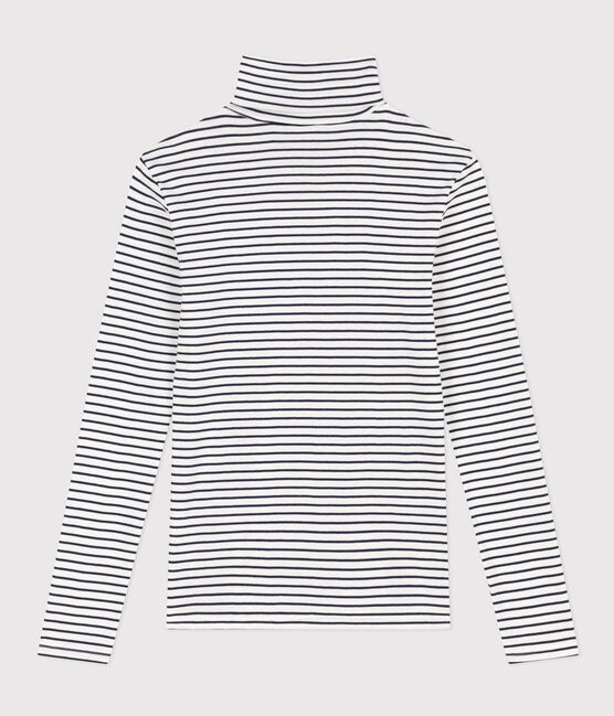 Camiseta L'ICONIQUE de algodón con cuello vuelto para mujer blanco MARSHMALLOW/azul SMOKING