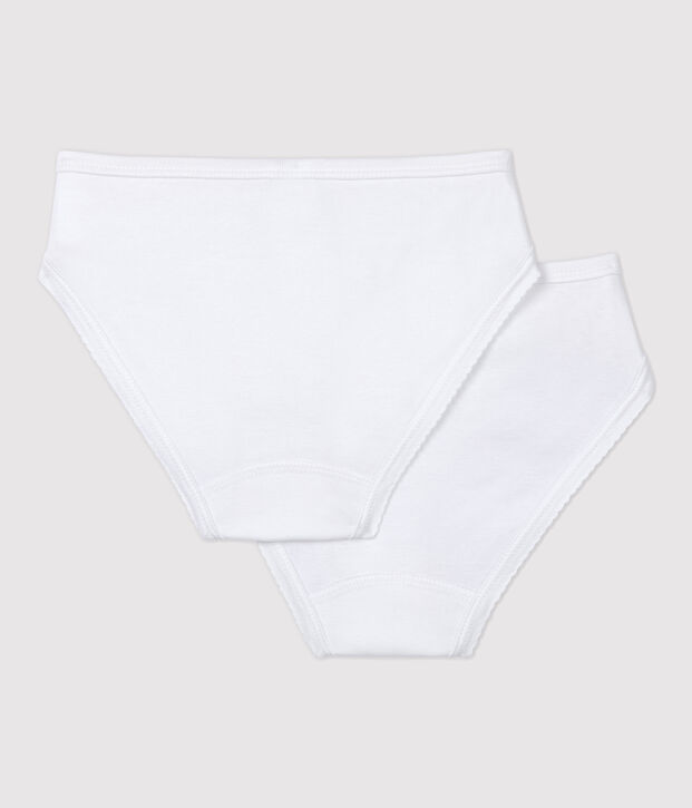 Lote de 2 braguitas blancas de chica multicolor