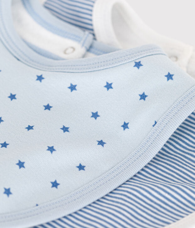 Juego de 2 baberos de algod&oacute;n para beb&eacute; multicolor