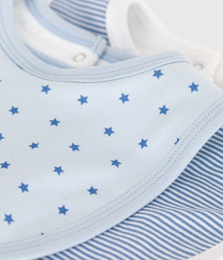 Juego de 2 baberos de algod&oacute;n para beb&eacute; multicolor