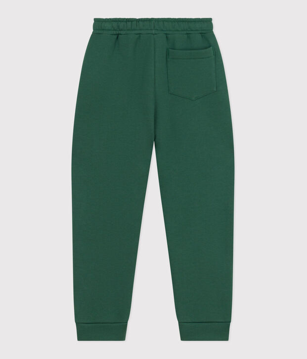 Pantal&oacute;n infantil de jogging liso de algod&oacute;n verde