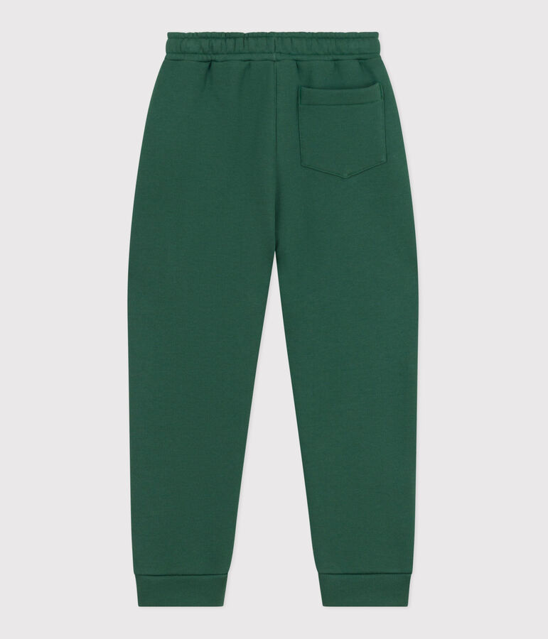 Pantal&oacute;n infantil de jogging liso de algod&oacute;n verde WILLOW