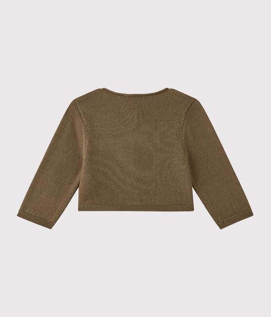 Bolero de bebé niña de punto marron SHITAKE