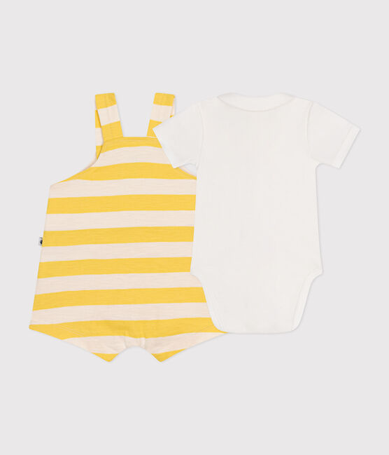 Conjunto de peto de jersey flameado para bebé amarillo NECTAR/ AVALANCHE