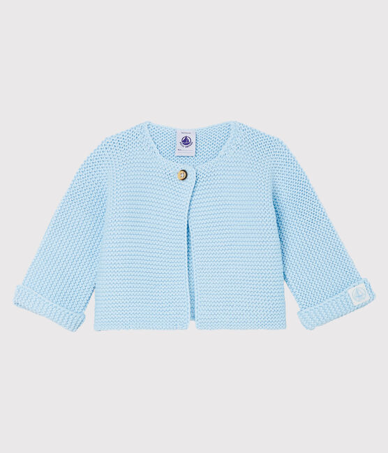 Cárdigan para bebé de punto 100 % algodón azul TOUDOU