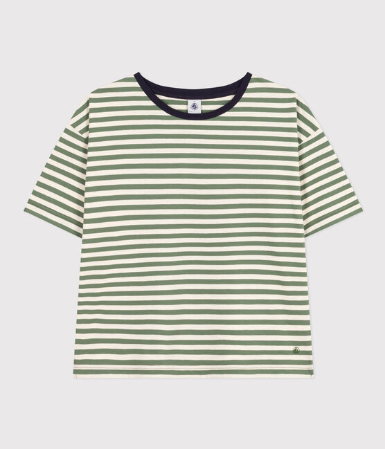 Camiseta la Boxy de algodón de mujer verde CROCO/ AVALANCHE
