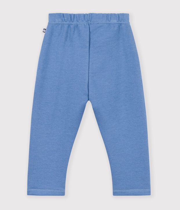 Pantal&oacute;n de jogging liso de algod&oacute;n para beb&eacute; azul
