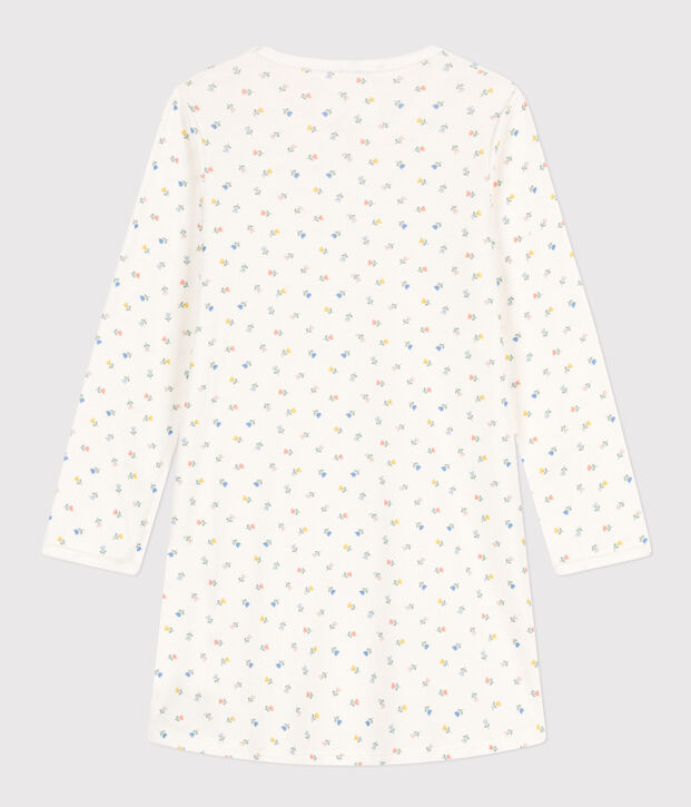 Camis&oacute;n de algod&oacute;n con flores para ni&ntilde;a blanco/multicolor
