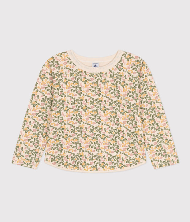 Camiseta de manga larga estampada de t&uacute;bico para ni&ntilde;a crudo/multicolor
