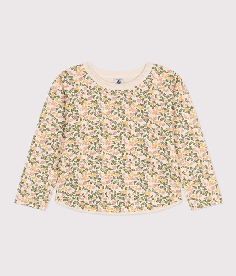 Camiseta de manga larga estampada de t&uacute;bico para ni&ntilde;a crudo/multicolor