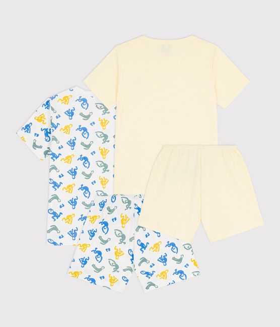 Juego de pijamas infantiles cortos de algodón con estampado variante 1