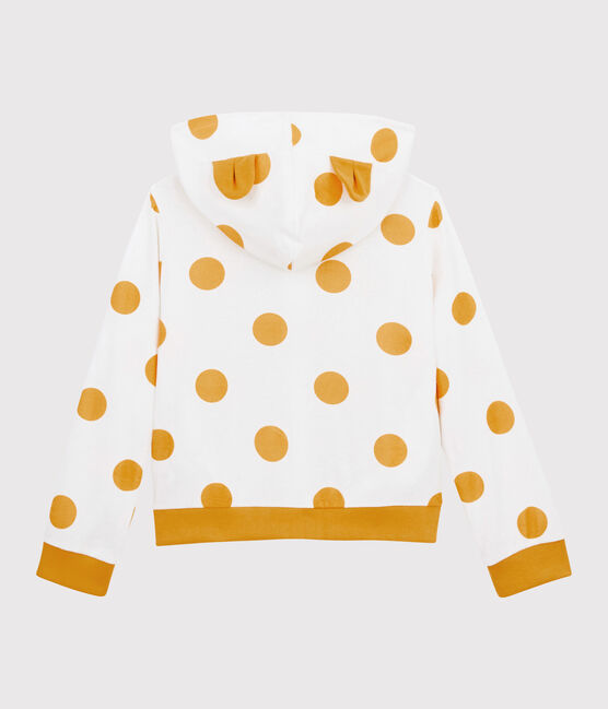 Sudadera con capucha para niña blanco MARSHMALLOW/amarillo BOUDOR