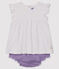 Conjunto de dos piezas para bebé niña violeta REAL/blanco MARSHMALLOW