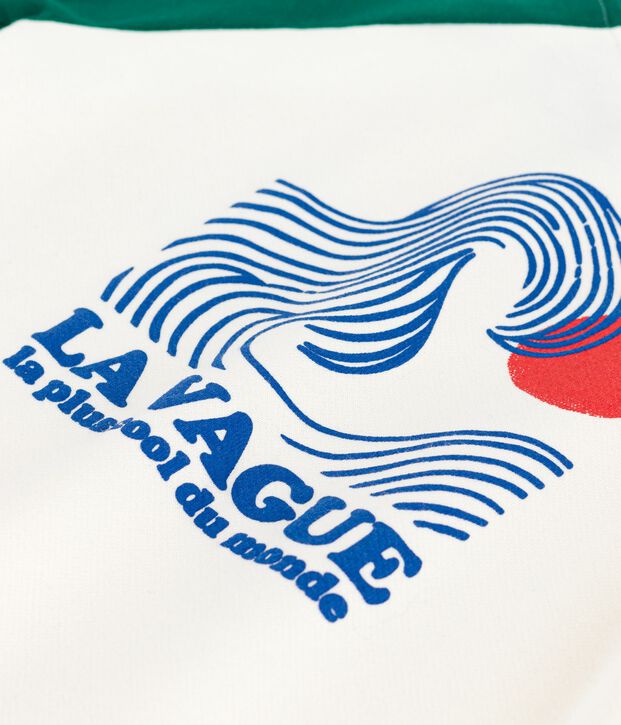 Sudadera infantil de algod&oacute;n con estampado crudo/multicolor