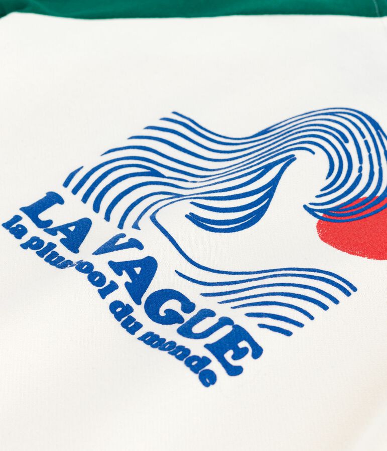 Sudadera infantil de algod&oacute;n con estampado crudo/multicolor