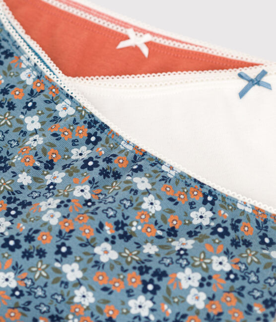 Juego de 3 «culottes» de algodón con flores para niña variante 1