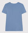 Camiseta La Icónica lisa de algodón con cuello de pico para mujer azul BEACH