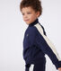 Sudadera infantil de algodón liso con cuello alto con cremallera