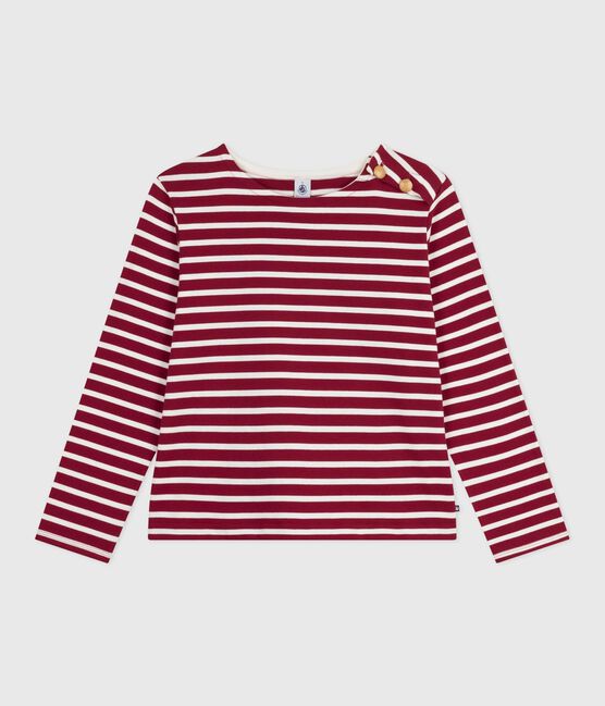 Marinera de algodón para mujer rojo AMARANTE/ MILK