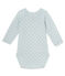 Body de manga larga de lana y algodón de primera puesta para bebé niño azul FRAICHEUR/gris TEMPETE