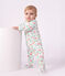 Pijama de mulet&oacute;n con estampado de setas para beb&eacute; blanco/multicolor